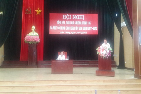 Hội nghị tổng kết, đánh giá Chương trình 135 tại huyện Bảo Thắng, tỉnh Cao Bằng năm 2015